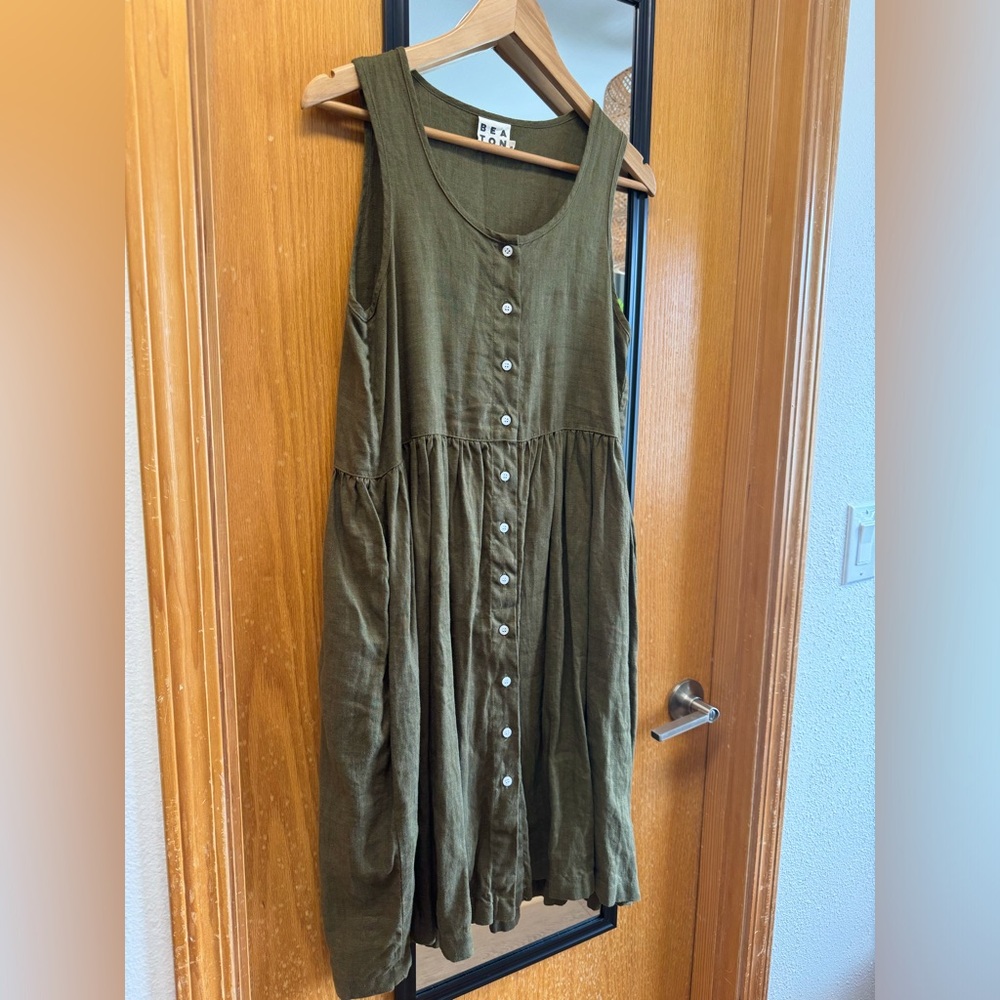 Beaton Linen Dress Small